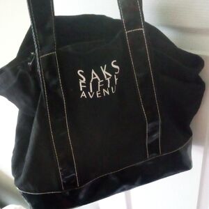 Saks Fifth Avenue Black Tote Bag